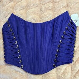 Zimmermann NWT Purple Corset with Gold Accents. Ships same day.
